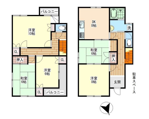 天王寺区茶臼山町　貸店舗戸建の間取り