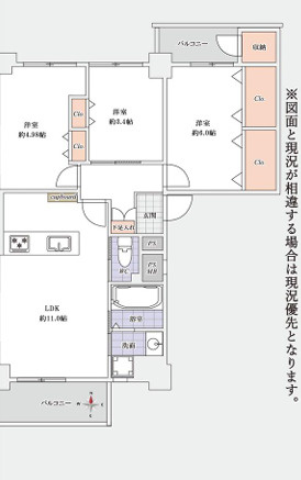 ハイネス東中野の間取り