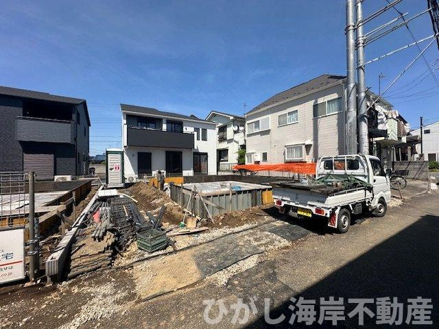 茅ヶ崎市松尾　新築戸建　全6棟の外観|5月2日撮影　建築中　現地外観