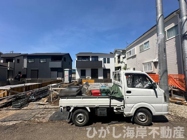茅ヶ崎市松尾　新築戸建　全6棟の外観|5月2日撮影　建築中　現地外観