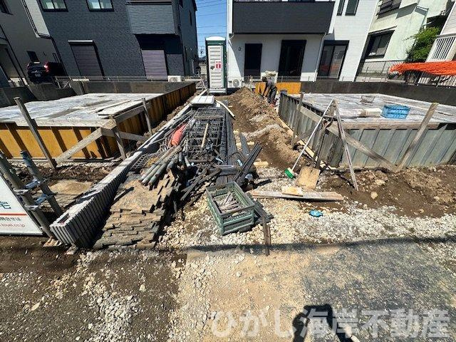 茅ヶ崎市松尾　新築戸建　全6棟の駐車場|5月2日撮影　工事中　駐車スペース