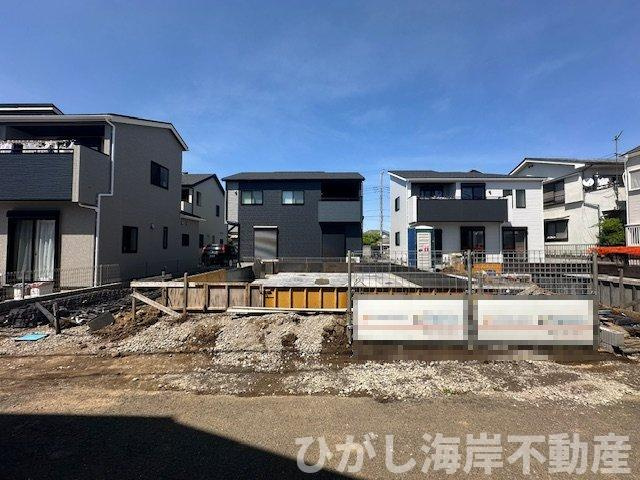 茅ヶ崎市松尾　新築戸建　全6棟の外観|5月2日撮影　建築中　現地外観