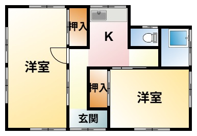 下永吉2棟貸家の間取り
