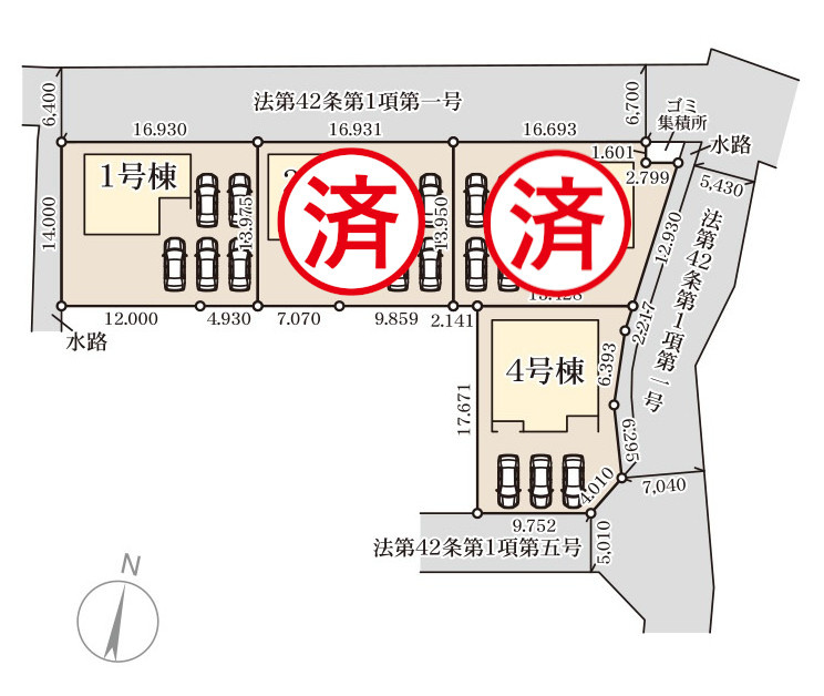 高崎箕郷町生原の区画図
