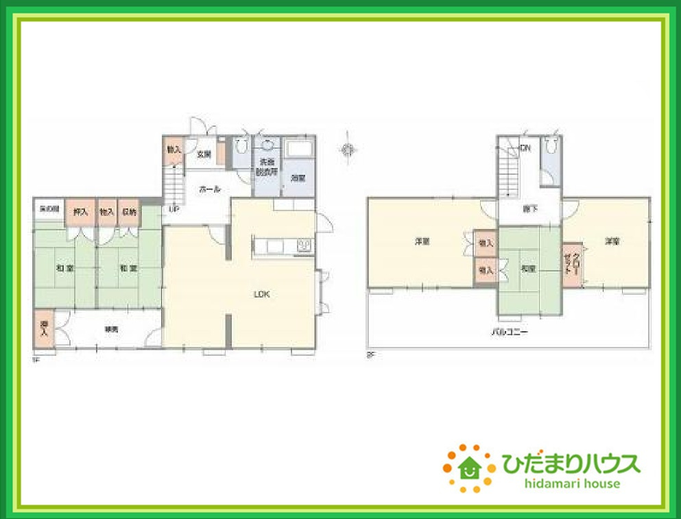 日立市東大沼町1期　中古戸建の間取り|部屋数豊富な5LDKの間取りです。お子様の一人部屋はもちろん、ご夫婦の趣味のお部屋も実現可能です♪