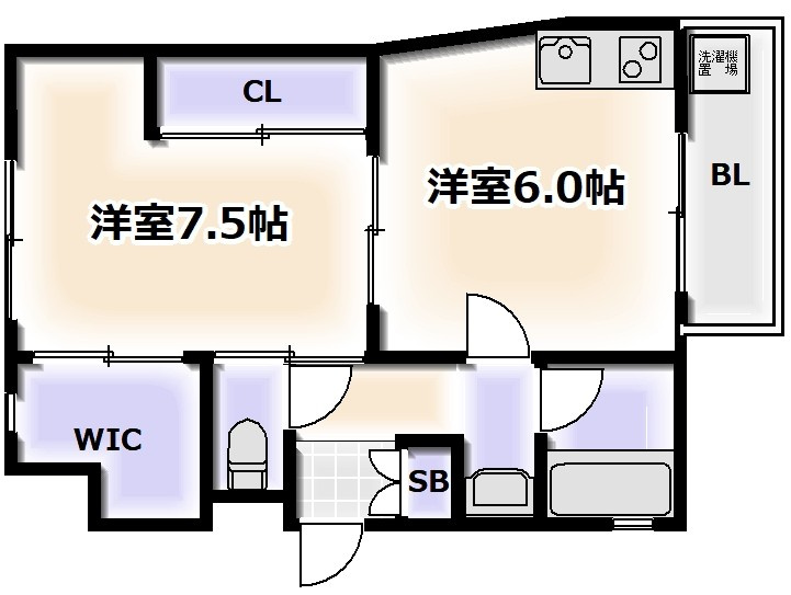 長居椿マンションの間取り