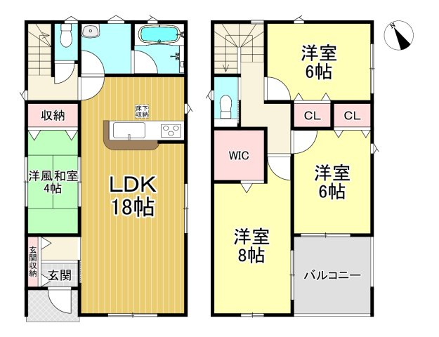 知多市八幡字東大平地　全2棟　1号棟の外観|R8.5.1撮影　24時間換気システム搭載♪