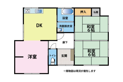 糸島市志摩稲留中古一戸建ての間取り