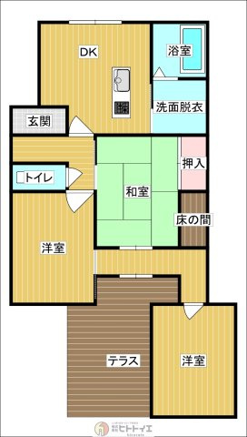 大川市上巻中古の間取り