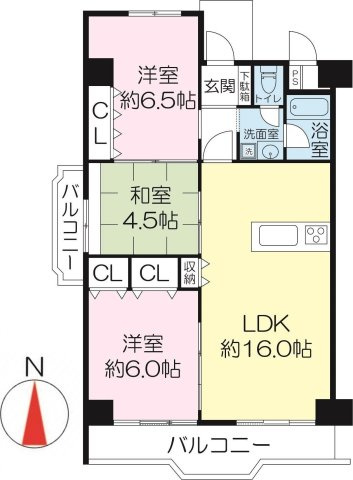 阪急南茨木ハイタウン東奈良高層住宅Ｃ棟の間取り