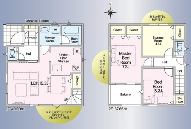 【間取り】 | 焼津市石津第6　新築戸建　全1棟 | 使い勝手の良い2SLDK♪生活に合わせて使うお部屋を選べます♪