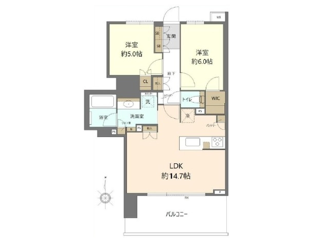 【間取り】 | パークホームズ川越新富町アドーア | 2LDK