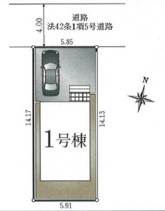 西武池袋線 ひばりヶ丘駅 22分 新築戸建 西東京市谷戸町1丁目の区画図