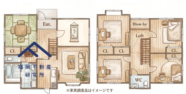 筑紫野市筑紫駅前通２丁目　戸建ての間取り