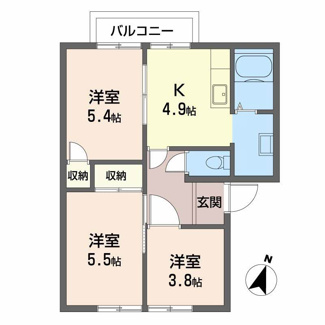 【間取り】 | 西谷ハイツＣ