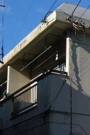 竹森ハイツのバルコニー
