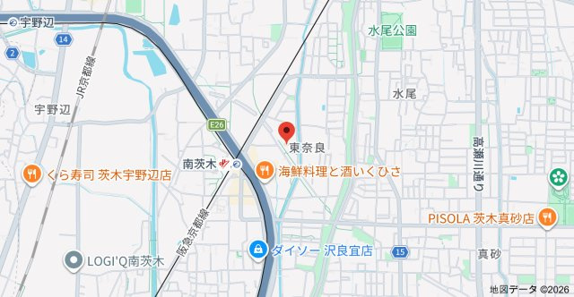 阪急南茨木ハイタウン東奈良高層住宅C棟の地図