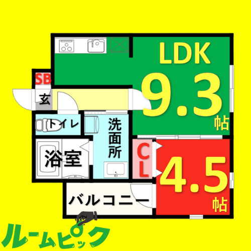 ＭＯＶＥ山王　ＷＥＳＴ　名古屋市賃貸　仲介手数料無料の間取り