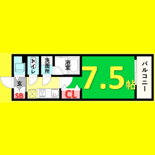 ブランシエスタ東別院　名古屋市賃貸　仲介手数料無料の間取り