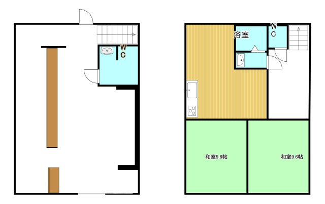 菱池地蔵堂 住居付き店舗の間取り