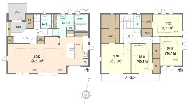 名東区藤森二丁目戸建の間取り|間取図