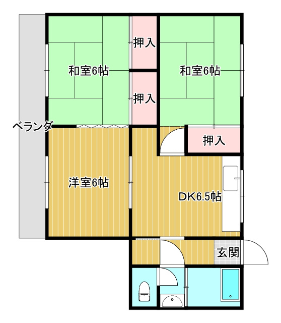 寿ハイツの間取り