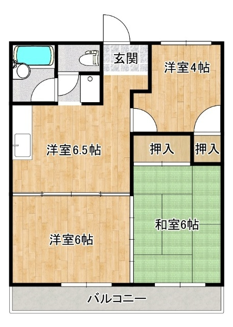 横田コーポの間取り