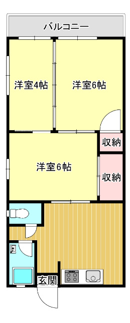 金比良ハイツの間取り