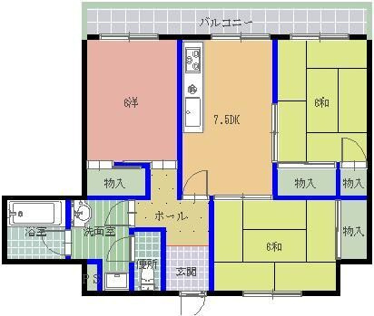 アーバンパレス米春の間取り