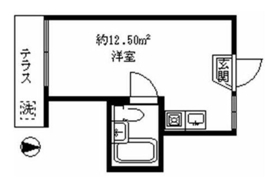 クレッセンドハイツの間取り|ワンルームタイプ★