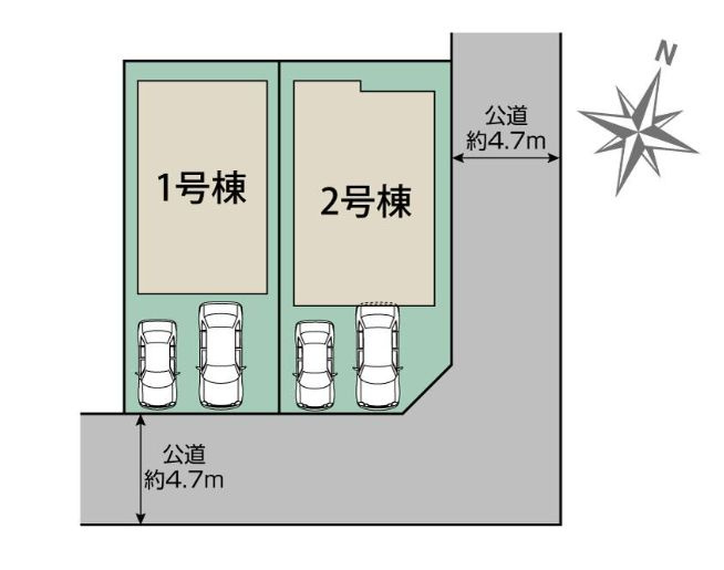 中央区陽光台5丁目新築戸建て　1号棟の区画図|区画図「中央区陽光台5丁目新築戸建て」