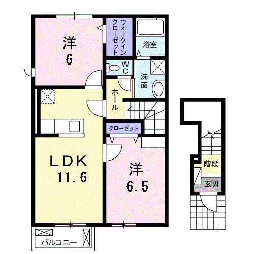 アイズ　ガーデンＢの間取り