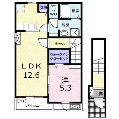 松山インター　ヴィラ　東石井の間取り