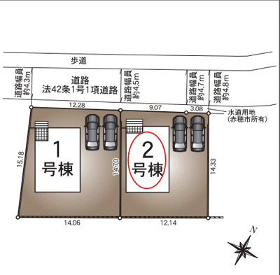【区画図】 | クレイドルガーデン赤穂市北野中第４１期 | 区画図
