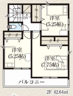 【仲介手数料無料】狭山市水野３７期全２棟１号棟　狭山市の新築なら西武ハウジングの間取り