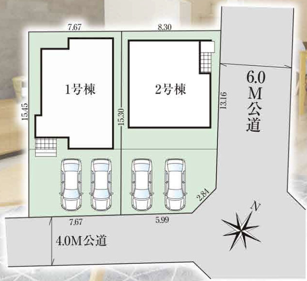 【仲介手数料無料】狭山市水野３７期全２棟１号棟　狭山市の新築なら西武ハウジングの区画図