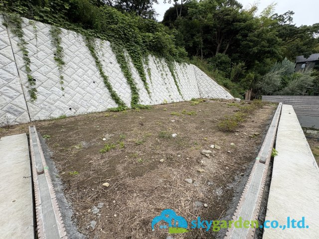 鎌倉市二階堂　新築戸建　全4棟１号棟の外観|令和８年７月１日撮影（現況更地）