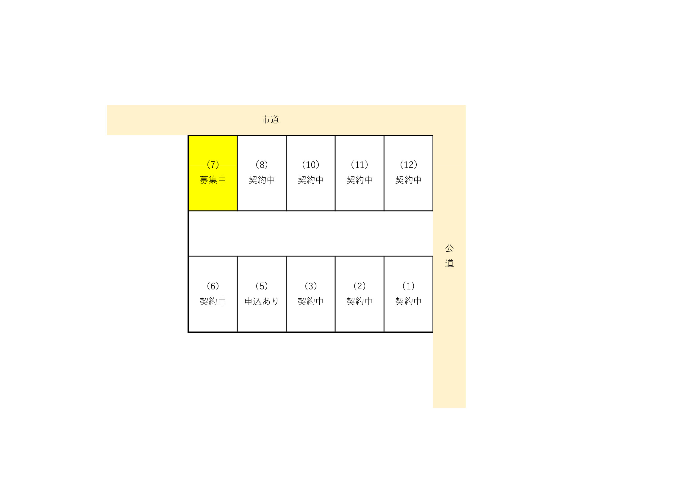 堀駐車場の区画図