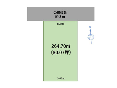 【前面道路含む現地写真】 | 湘南台駅 藤沢市湘南台１丁目／建築条件無80坪以上-売地１区画-54-20 | 現地写真奥から