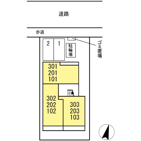D crest 田沼3丁目の区画図
