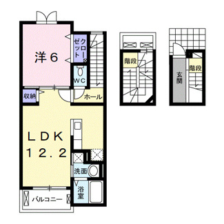 【間取り】 | アンジュールＡＲＩＤＡ　Ⅰ
