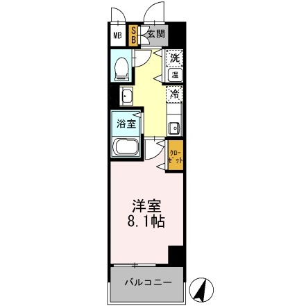 カスタリア三宮の間取り