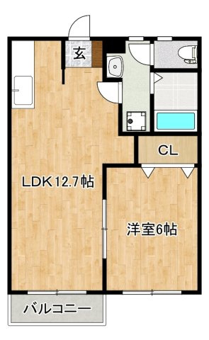 エスポワールハイツB棟の間取り