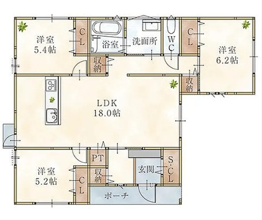 和歌山市満屋の間取り