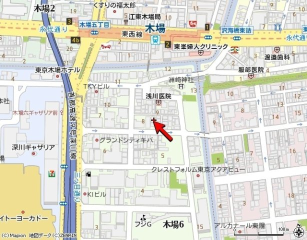 エステル木場の地図