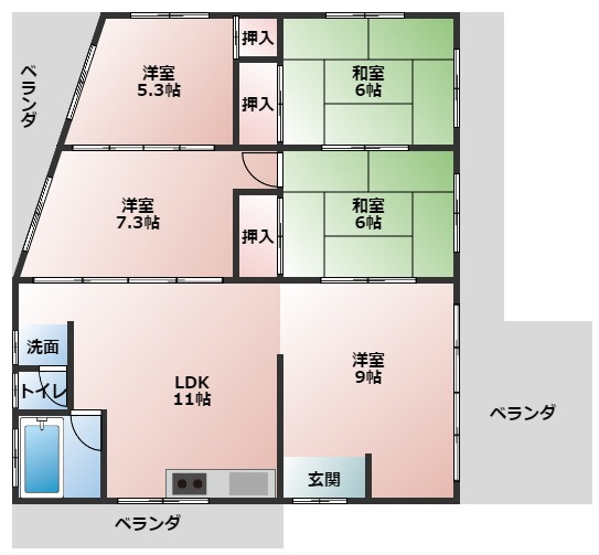 クレッシェンド泉ヶ丘の間取り|401