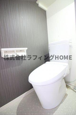 久留米市中央町の賃貸マンションのトイレ|落ち着いたトイレです