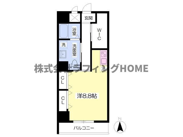 久留米市中央町の賃貸マンションの間取り