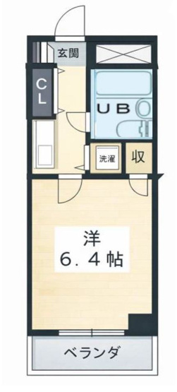 【間取り】 | ライオンズマンション八王子第３ | 1Kは、キッチンと居室が分かれているため、生活空間にメリハリをつけられますね。料理の臭いが気になりにくく、来客時にもプライベート空間を確保しやすい点が魅力ですね。一人暮らしでも快適な生活を送れますよ。
