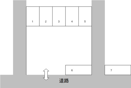 大宮町売り駐車場の区画図